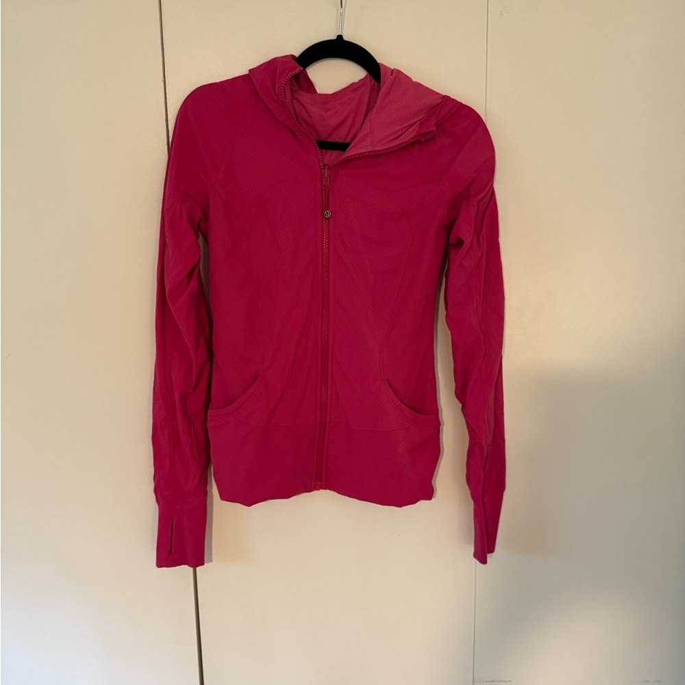 Lululemon Athletica Pink Fitted Zip-Up Jacket